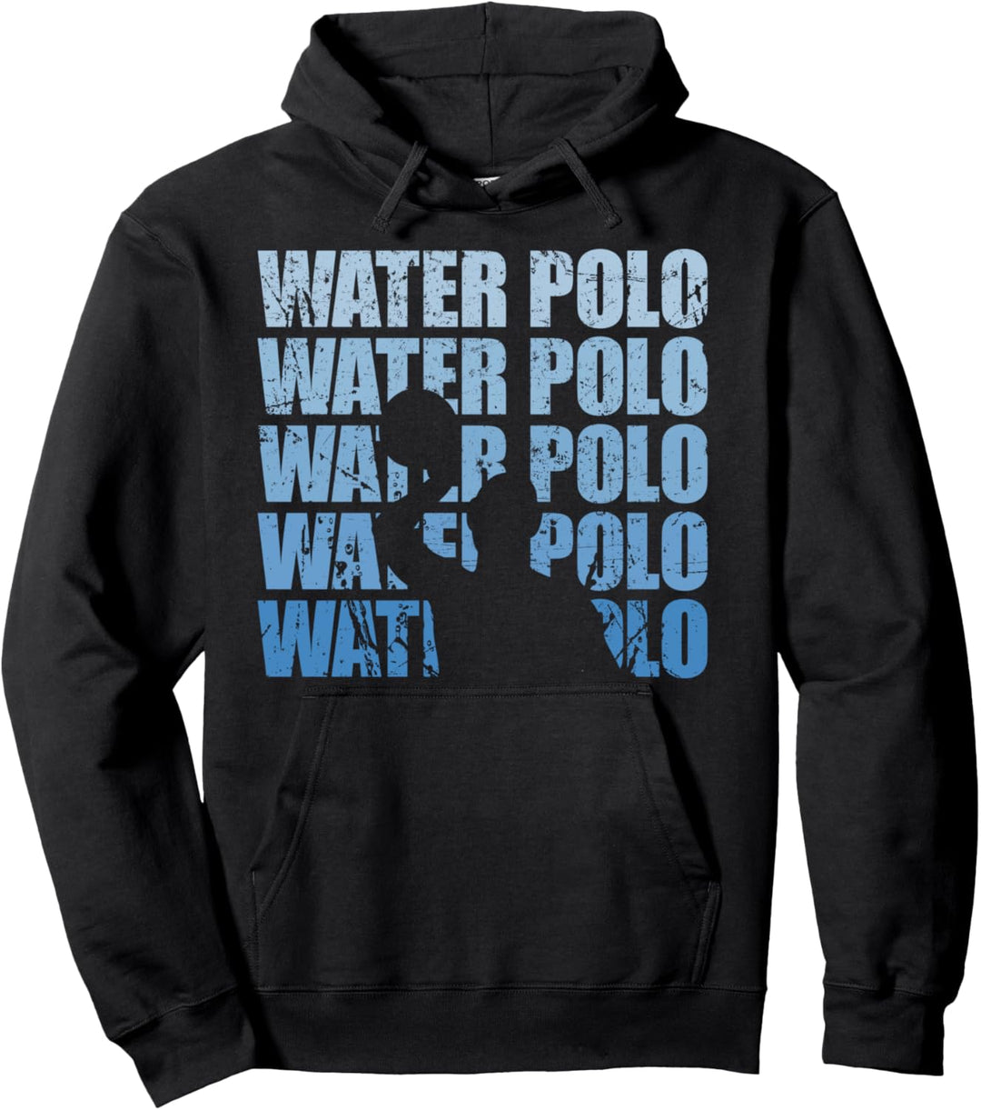 Waterpolo Player Silhouette Wasserballspieler-Trainer Pullover Hoodie