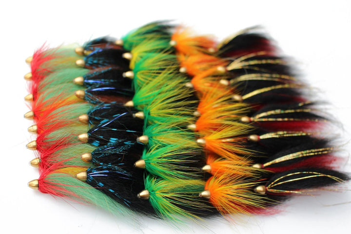 Tigofly 40 Stück/Los Cone Head Tube Fly 5 Muster Streamer Fly Lachsforelle Steelhead Fliegenfischen