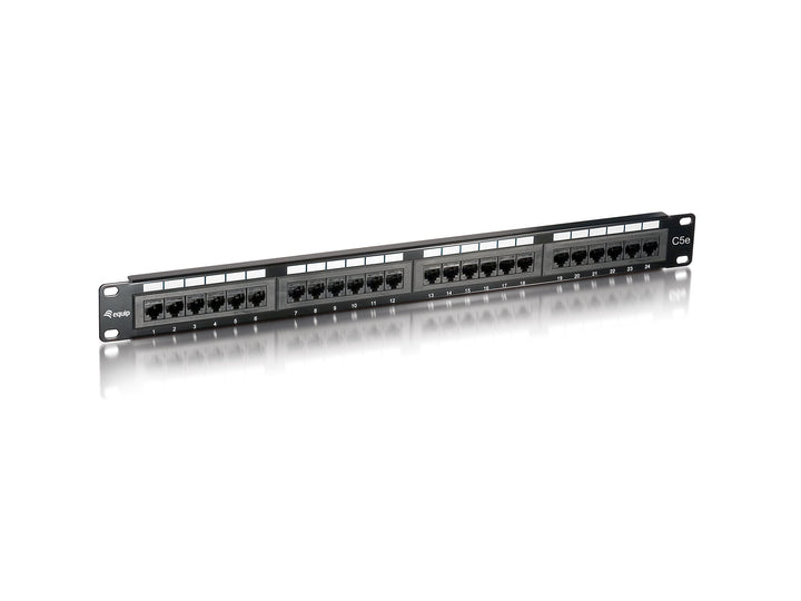Equip Cat5e Patch Panel 48, 3 cm (19 Zoll) 1HE (24-Port, RJ45) schwarz