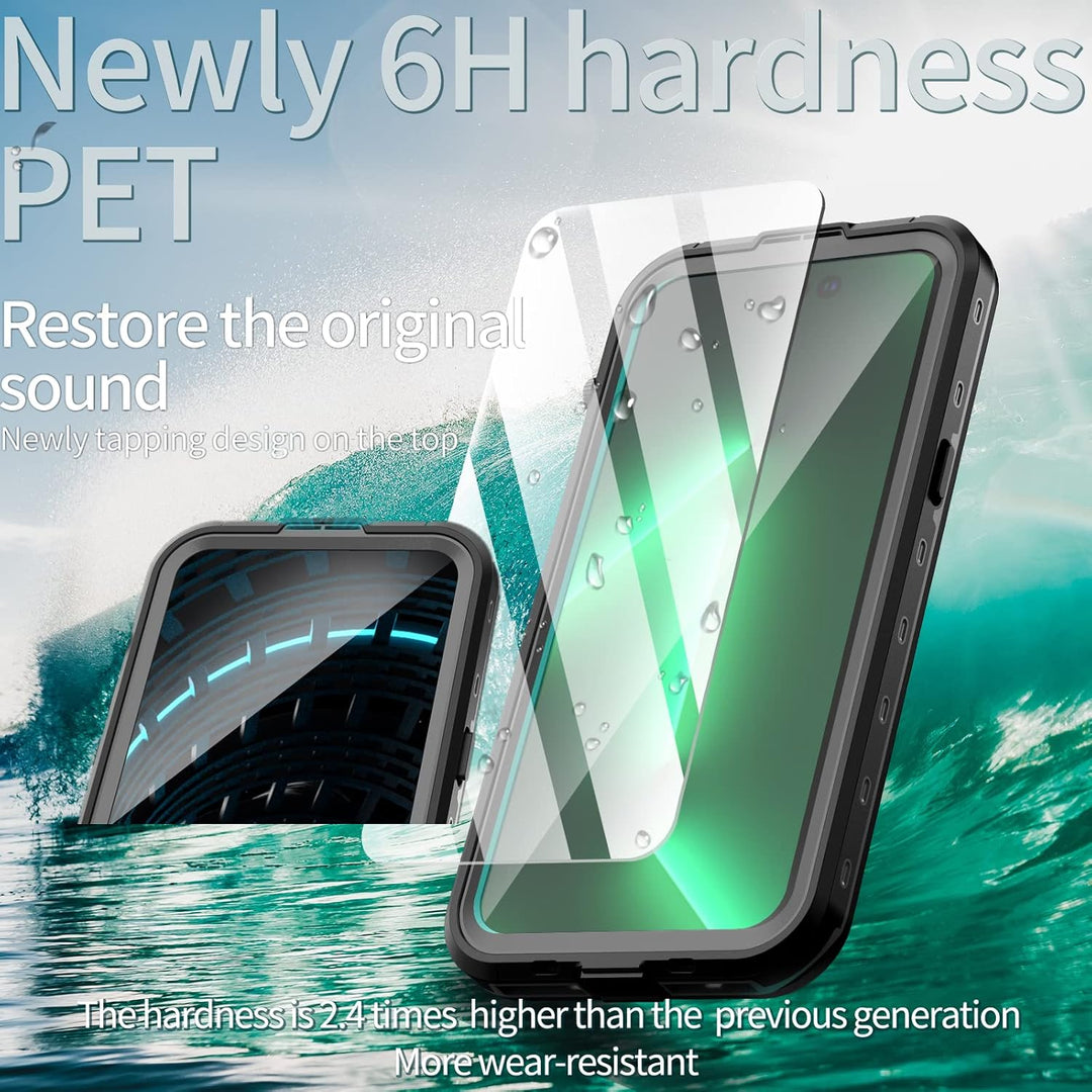 FocRelaxer für iPhone 14 Pro Max Hülle IP68 Wasserdicht Handyhülle Stossfest Staubdicht Outdoor Panz