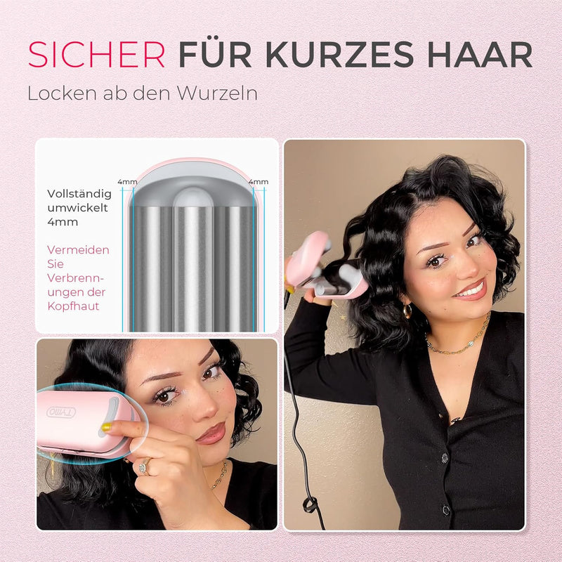 TYMO ROVY Compact Welleneisen für haare, Lockenstab grosse Locken geeignet für Anfänger, Sofortiges