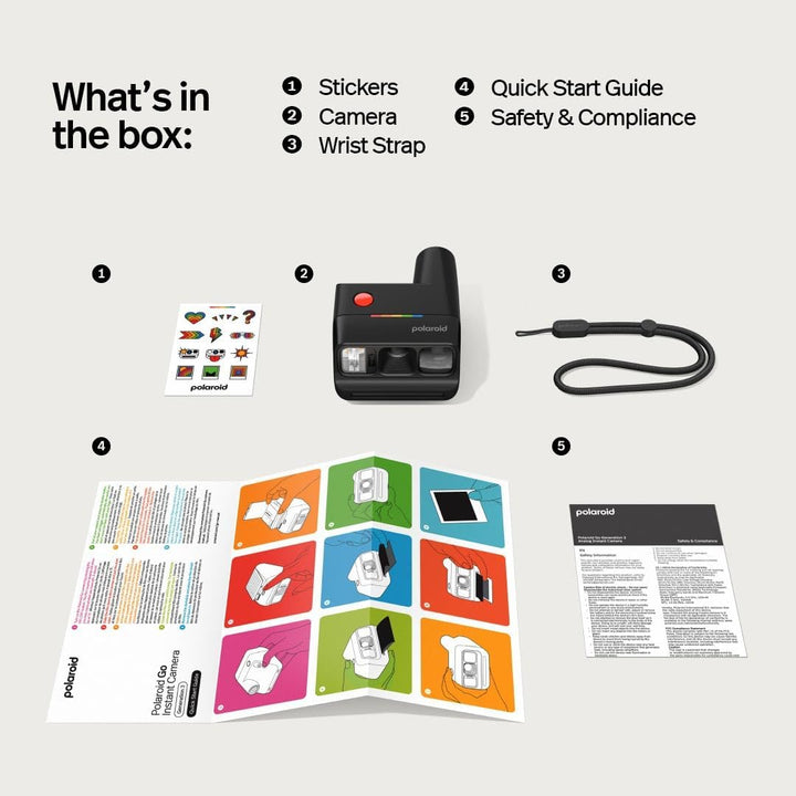Polaroid Go Generation 3 - Mini Sofortbildkamera - Schwarz (9192) - Nur kompatibel mit Go Film, Schw