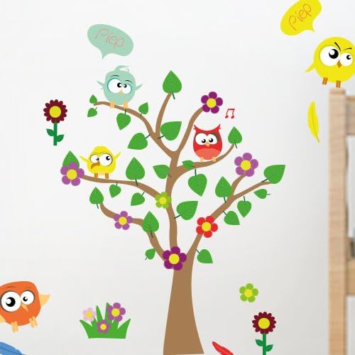 Wandkings Crazy Birds Wandsticker Megapack Set, 143 Aufkleber, Gesamtfläche 260 x 70 cm