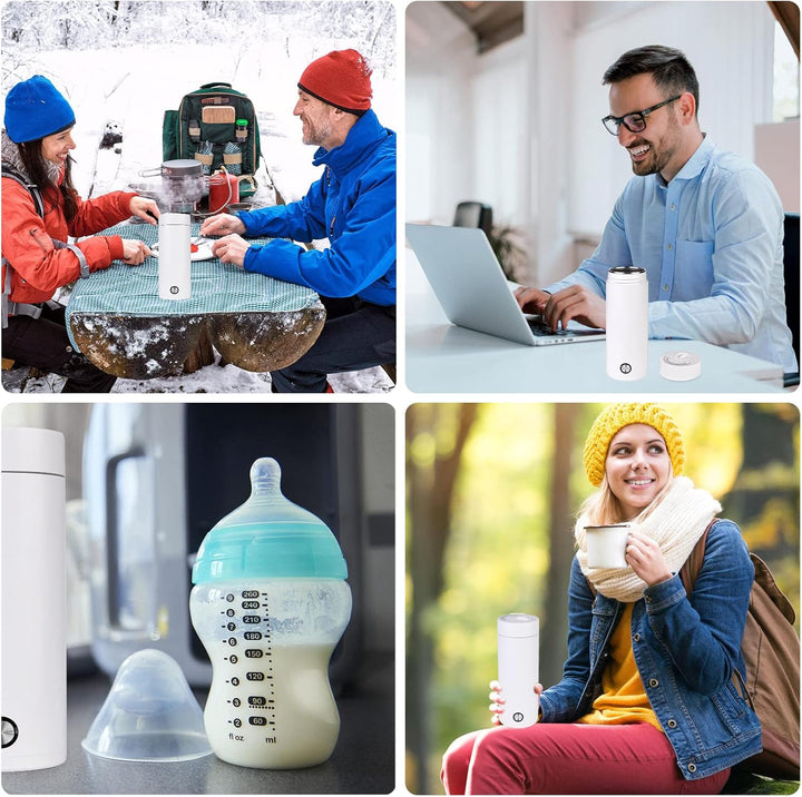 Vegena Kleiner Tragbarer Wasserkocher - 400ML Reise Elektrischer Wasserkocher, Mini Wasserkocher Ele