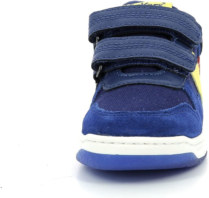 Kickers Unisex Kinder Kalido Sneaker 20 EU Bleu Marine Jaune, 20 EU Bleu Marine Jaune