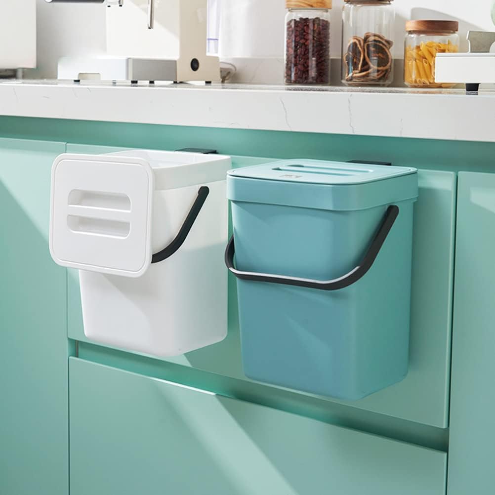 Kleiner Mülleimer mit Deckel, 3L Küchenmülleimer, Kompostbehälter, Mülleimer Küche Unterschrank, Bio