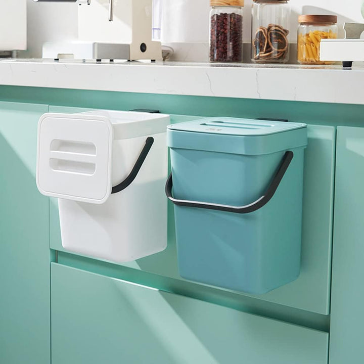 Kleiner Mülleimer mit Deckel, 3L Küchenmülleimer, Kompostbehälter, Mülleimer Küche Unterschrank, Bio