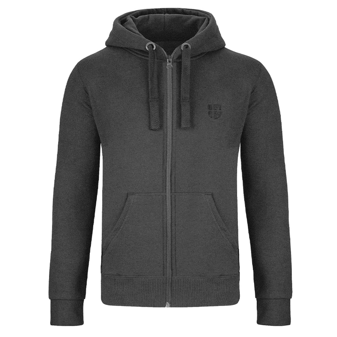 Gennadi Hoppe Herren Sweatjacke Kapuzenjacke mit Baumwolle Sport &amp; Freizeitjacke M Dunkelgrau, M Dun