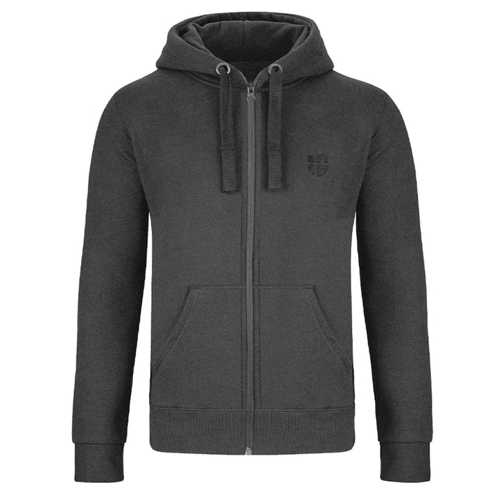 Gennadi Hoppe Herren Sweatjacke Kapuzenjacke mit Baumwolle Sport &amp; Freizeitjacke M Dunkelgrau, M Dun