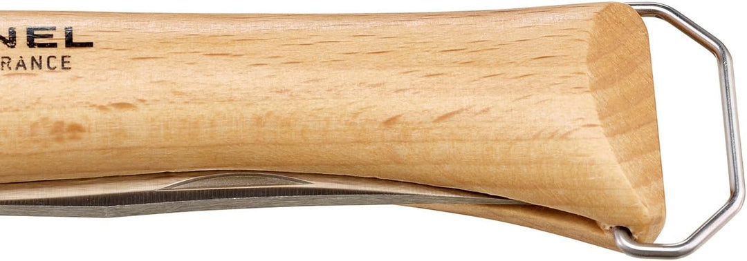 Opinel Taschenmesser No. 10, mit Korkenzieher und Kapselheber, aus rostfreiem Stahl, mit Buchengriff