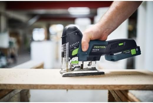 Festool Akku-Pendelstichsäge PSC 420 EB-Basic CARVEX (mit Stichsägeblatt-Set, Splitterschutz), im Sy