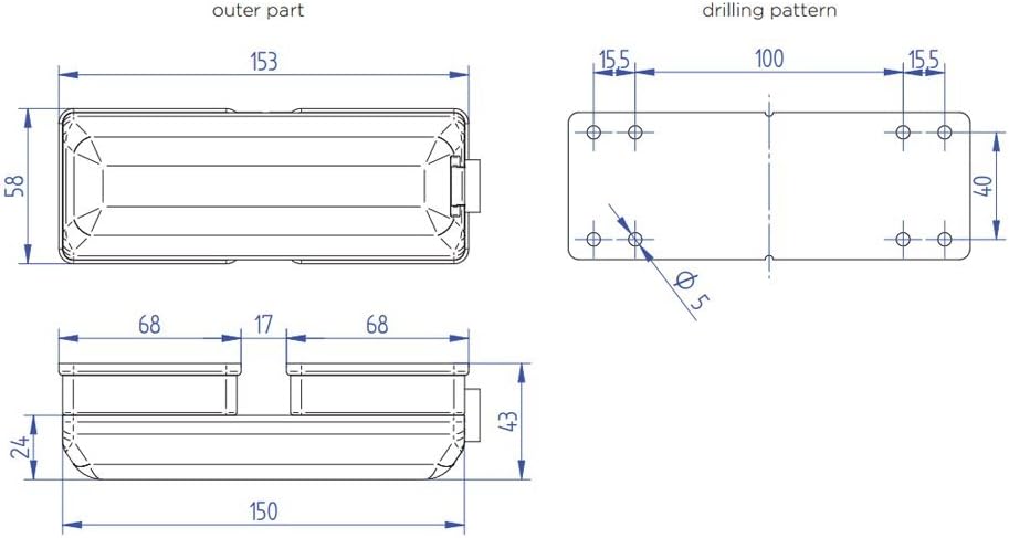 Thule 309832 Türverriegelung Van Lock 1 Stück One Piece, One Piece