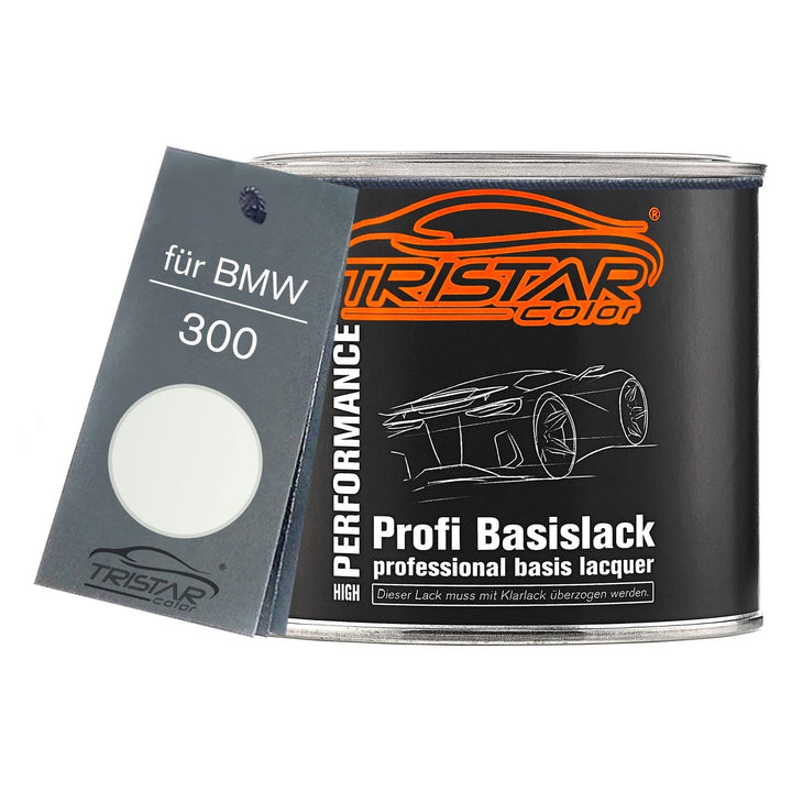 TRISTARcolor Autolack Dose spritzfertig für BMW 300 Alpinweiss III/Alpine White 3 Basislack 0,5L