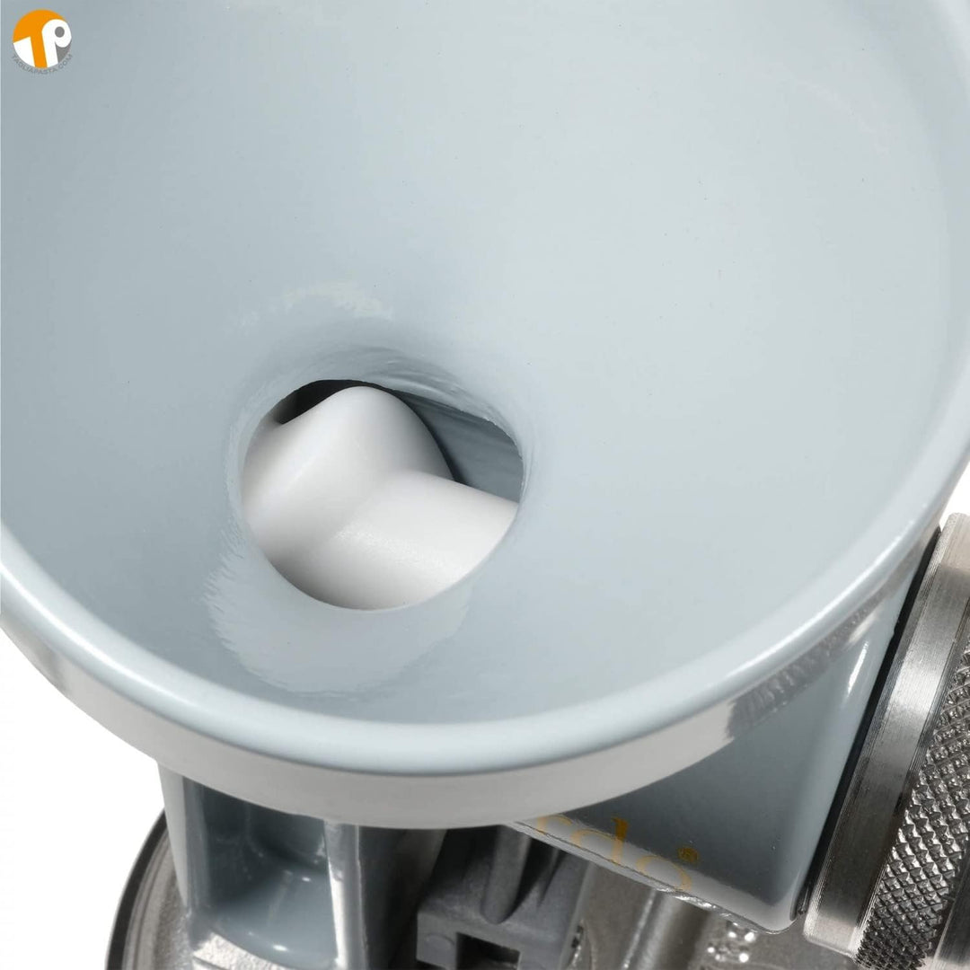 Nudelmaschine manuell mit Saugnapf und zwei Matrizen aus Messing für Casarecce und Paccheri | TORKIO