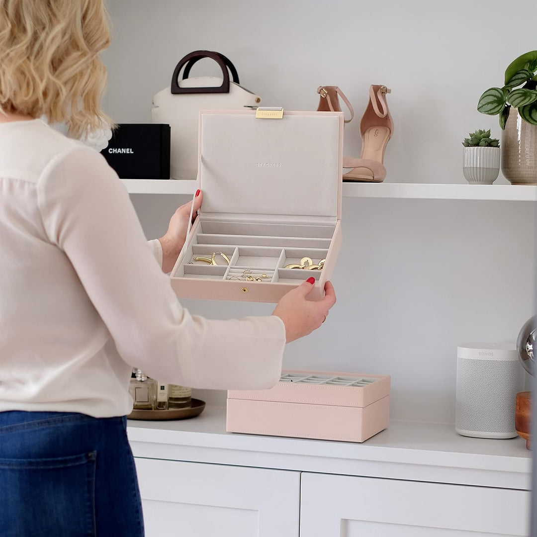 Stackers Blush Klassisch Schmuckschatulle - 3 Blush Pink & Gold, Blush Pink & Gold