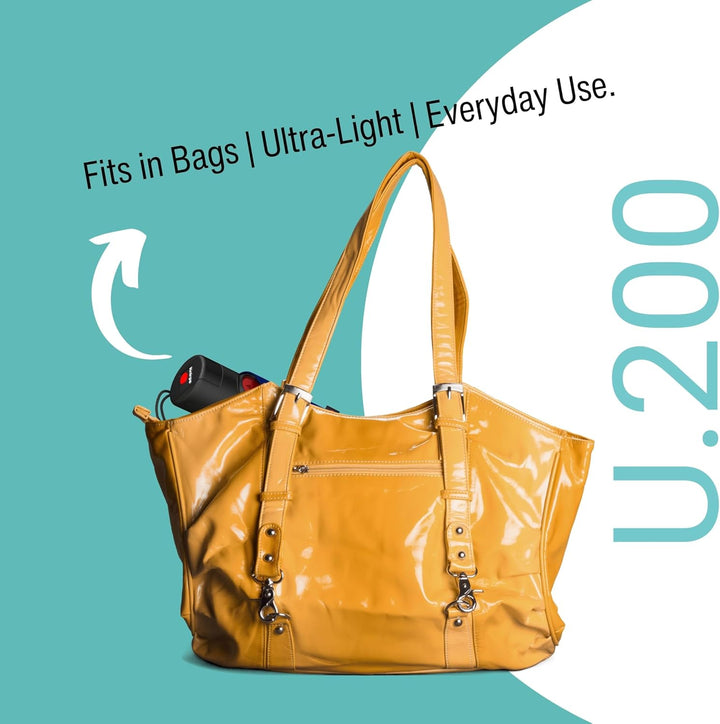 Knirps Taschenschirm Ultra U.200 Medium Duomatic – Auf-Zu-Automatik – Sturmfest – Windproof Aqua, Aq