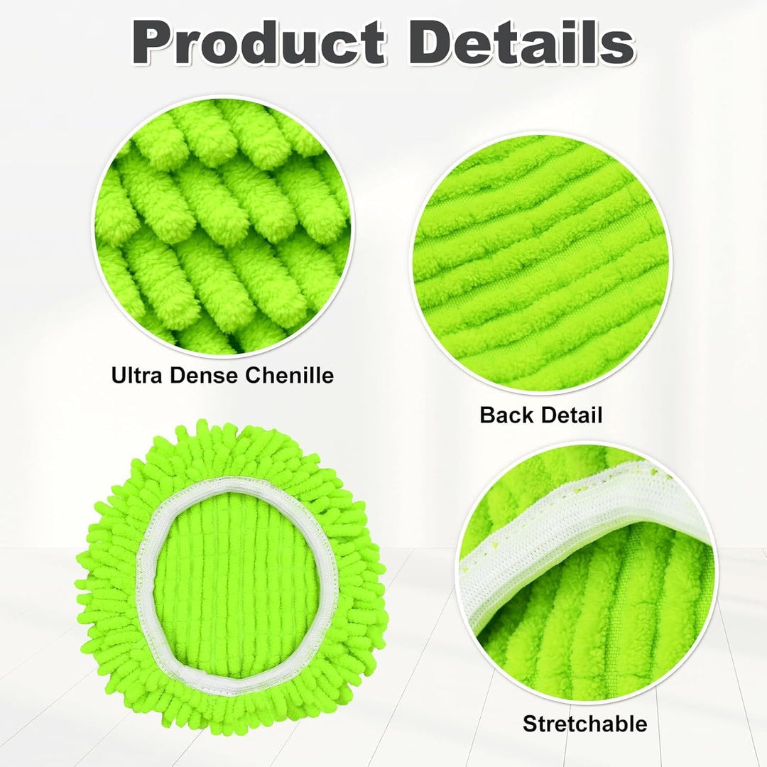Drehmoppköpfe Mikrofaser Mop Pads für Wischmop Dreieck Spin Mop 360 Grad Drehmoppköpfe für alle Böde