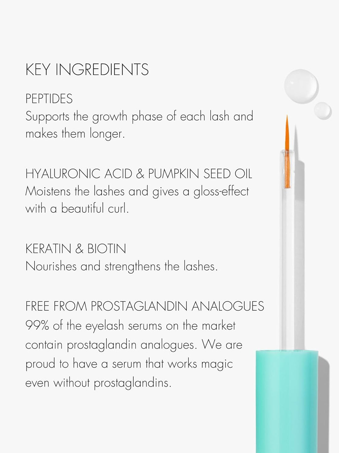 Sweed Lash Treatment Serum – kraftvolle natürliche Inhaltsstoffe mit pflegenden Peptiden, Biotin und