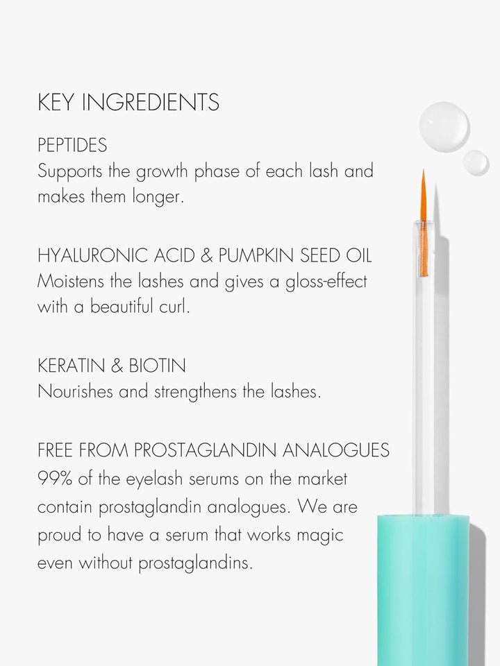 Sweed Lash Treatment Serum – kraftvolle natürliche Inhaltsstoffe mit pflegenden Peptiden, Biotin und