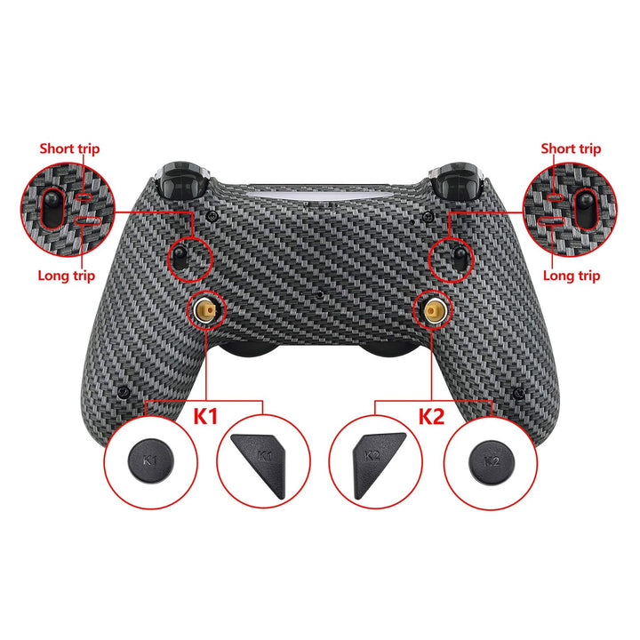 eXtremeRate DAWN2.0 FlashShot Trigger Stop Remap Kit für ps4 CUH-ZCT2 Controller,DIY-Ersatz Hülle Ge