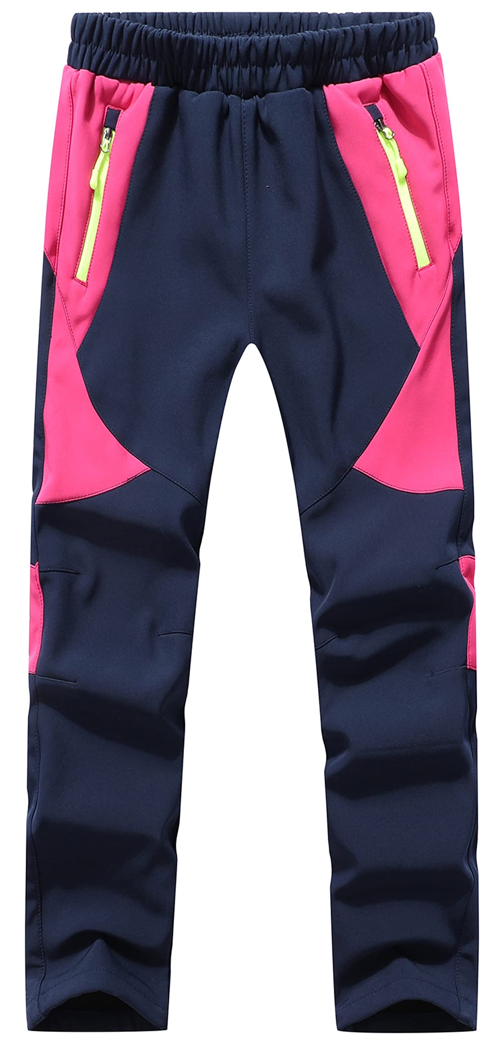 DAFENP Kinder Softshellhose Skihose Warm Gefüttert Thermohose Winter Wasserdicht Winddicht Schneehos