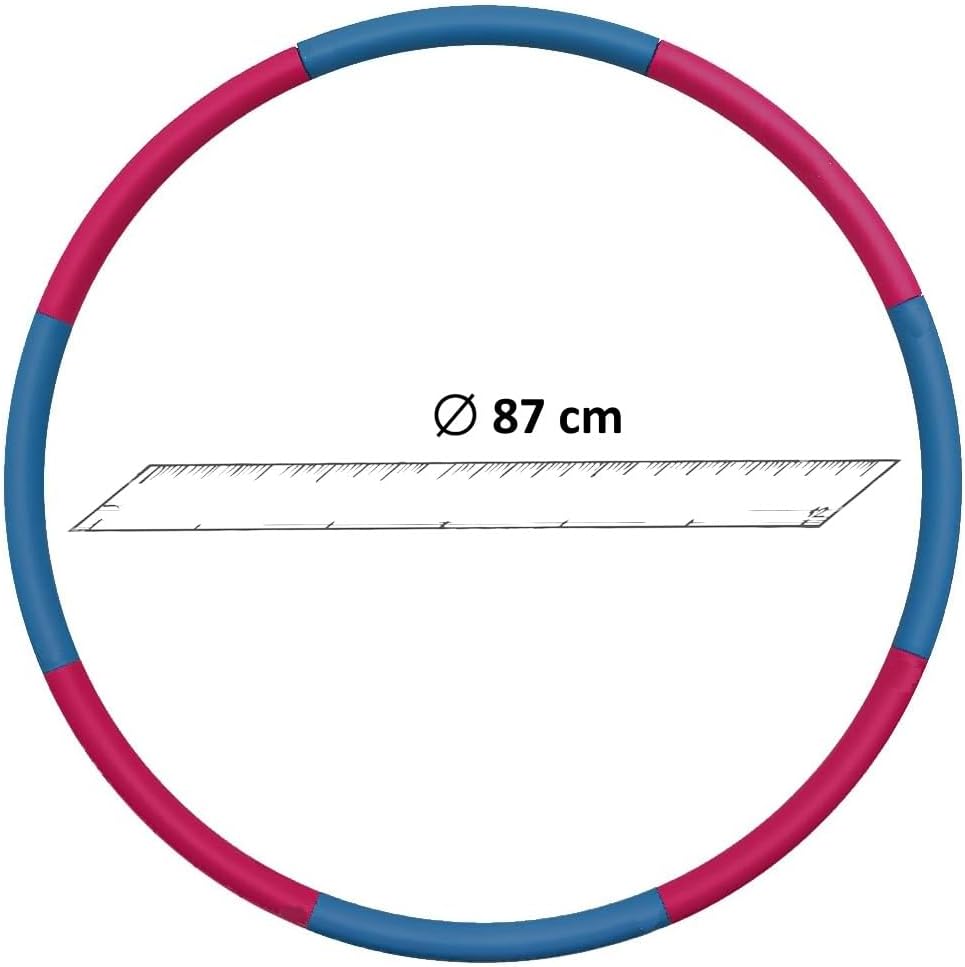 Hula Hoop Fitness weicher Reifen zum Abnehmen mit 8 abnehmbaren Abschnitten, ideal zur Gewichtsreduk