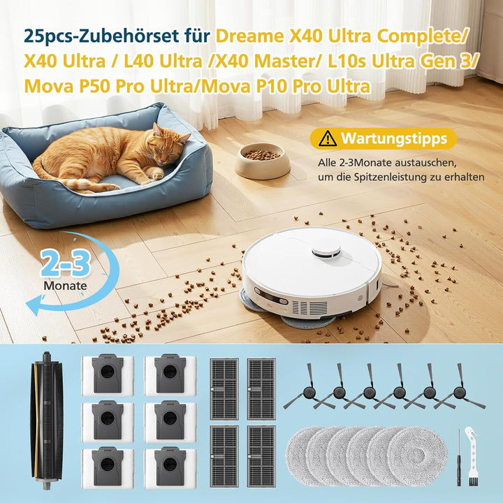TriCut-Bürste Zubehör für Dreame X40 Ultra Complete/X40 Ultra /L40 Ultra/X40 Master/L10s Ultra Gen 3