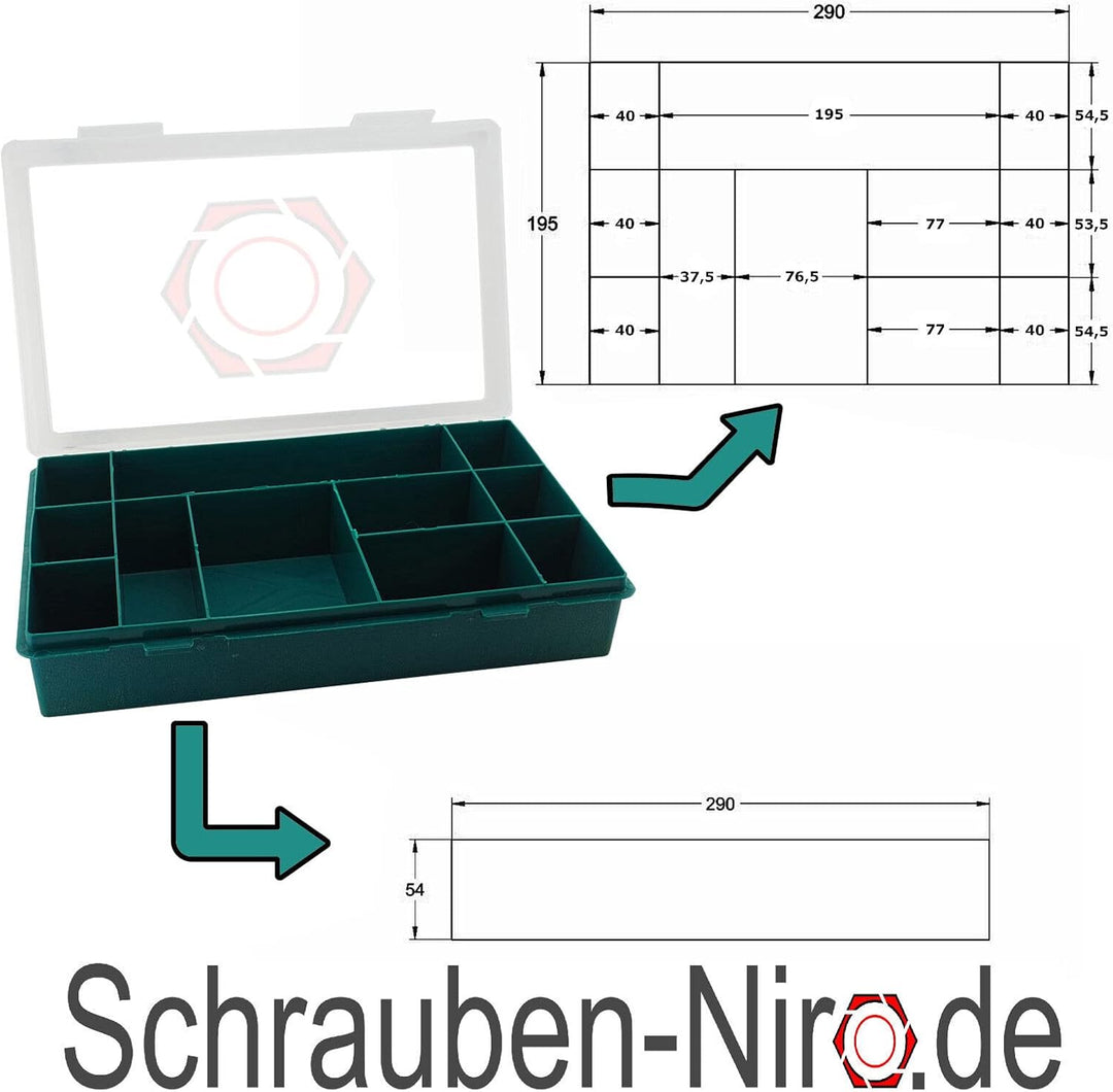 Sortiment M12 ISO 7380-1 Edelstahl A2 (V2A) Flachrundkopfschrauben Innensechskant - Set bestehend au