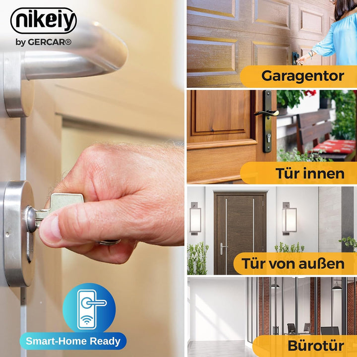 GERCAR Pro+ Knaufzylinder 2x gleichschliessend 35/35 Set 2 Schliesszylinder mit Knauf Form H inkl. 1