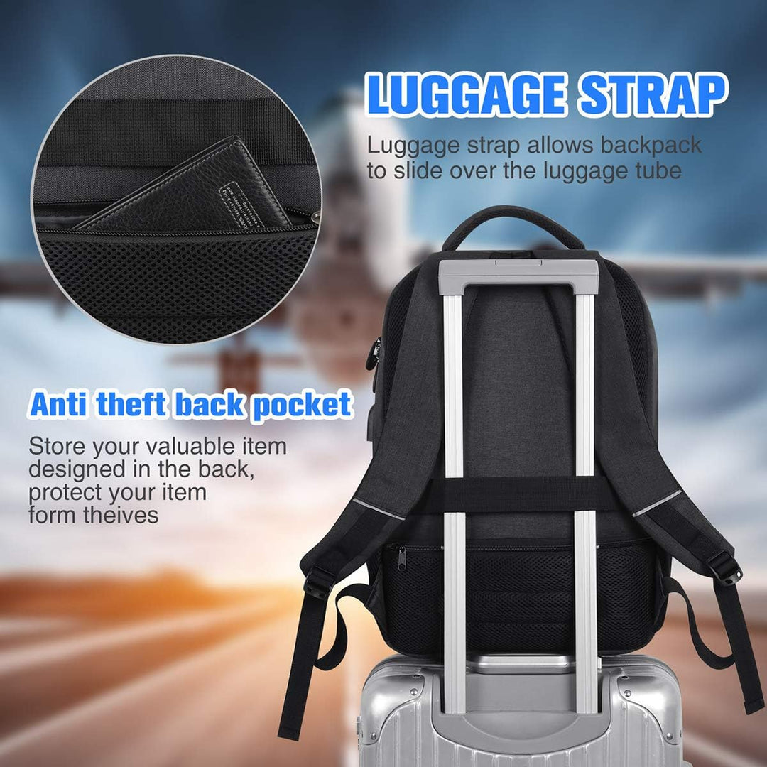 Rucksack Herren, Schulrucksack Jungen Teenager Laptop Rucksack Schule Daypacks für Arbeit Wandern Re