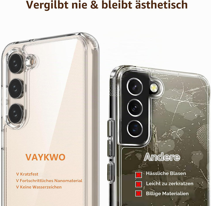 Handykette für Samsung Galaxy S24 5G Hülle mit Band, Beige | Necklace Handyhülle, Transparente Case