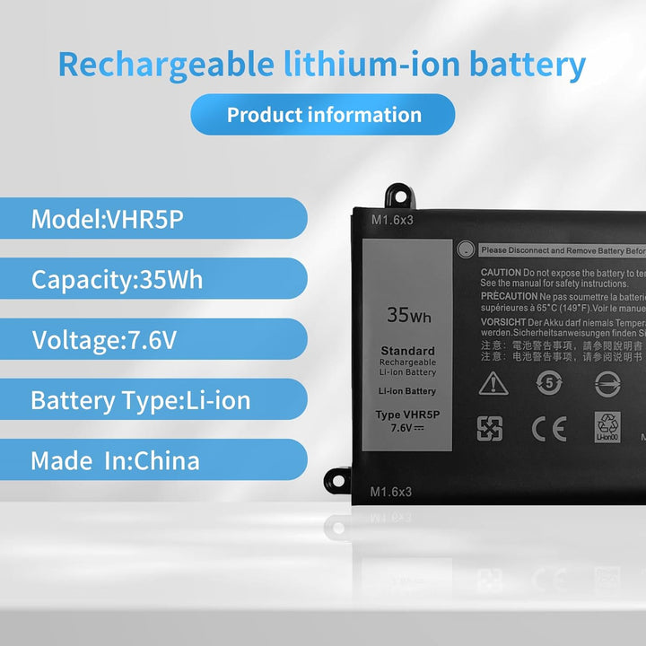 VHR5P XRHWG 0XRHWG RHF3V Laptop Batterie Ersatz für Dell Latitude 11 5175 Latitude 11 5179 Series (7