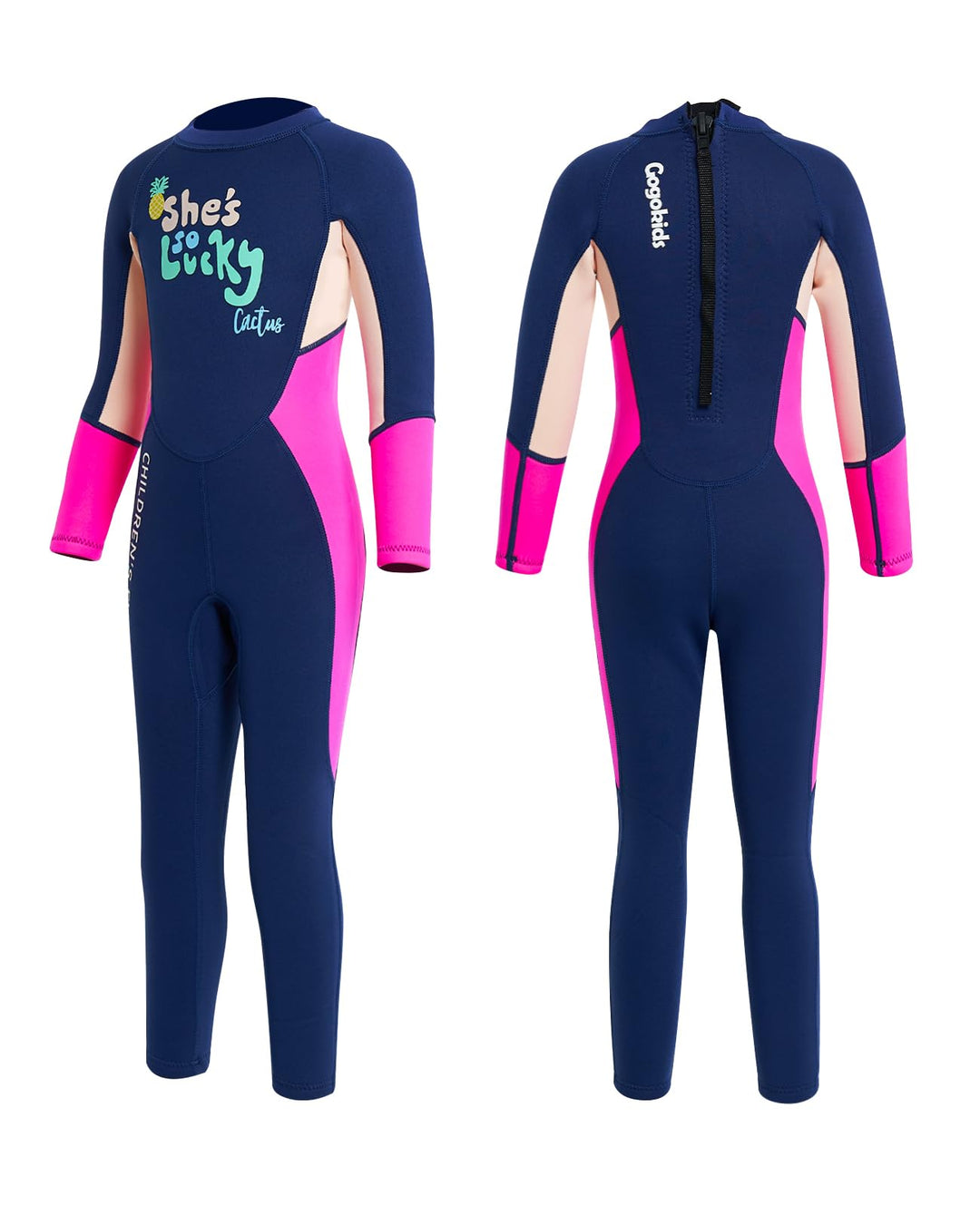 Gogokids Kinder Neoprenanzüge Thermische Badeanzüge, Mädchen Rash Guard Einteiler Bademode 2.5mm Neo