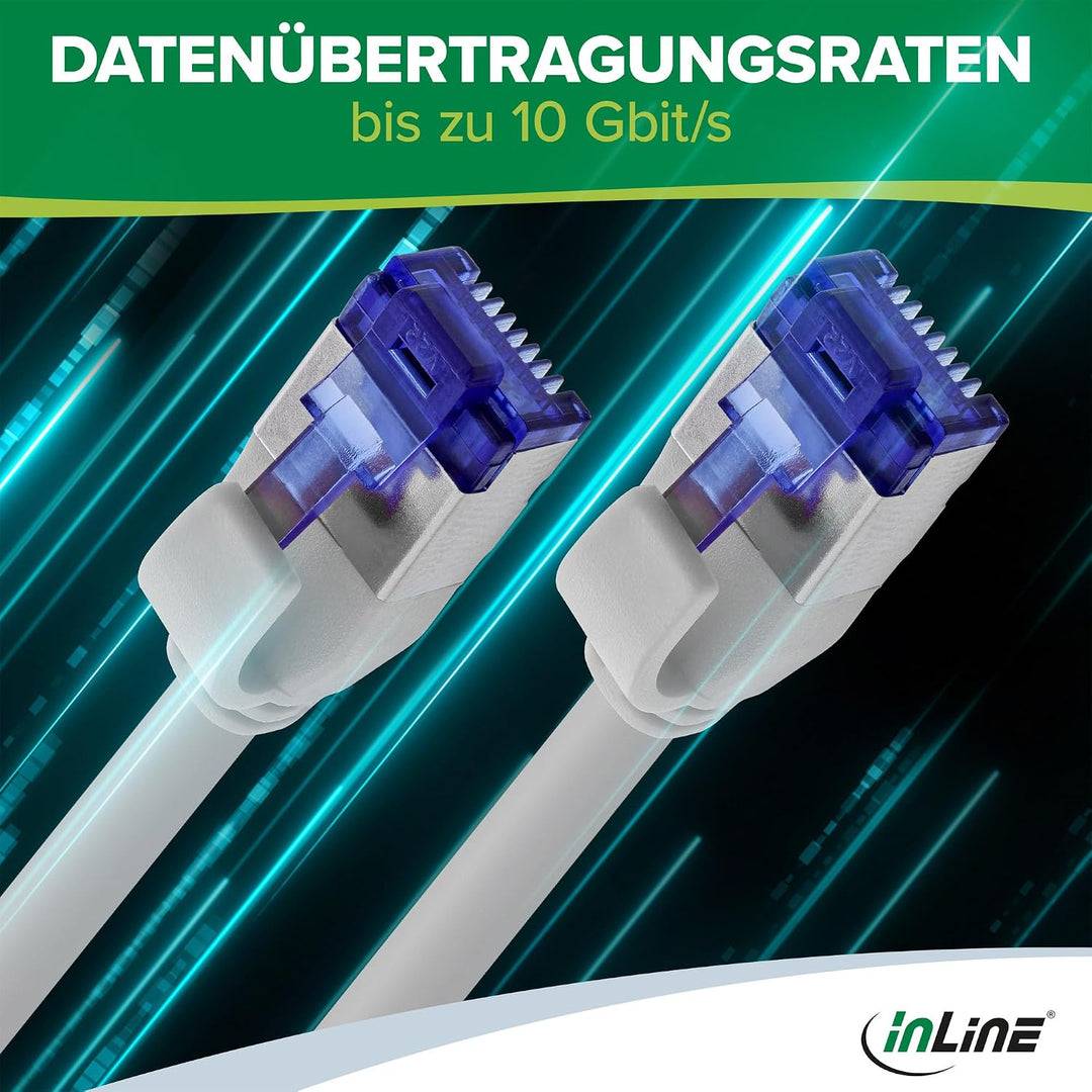 InLine Patchkabel Slim, Cat.6A, S/FTP, TPE (LSZH) flexibel, PoE, Kupfer (CU), LAN, Ethernet, Netzwer