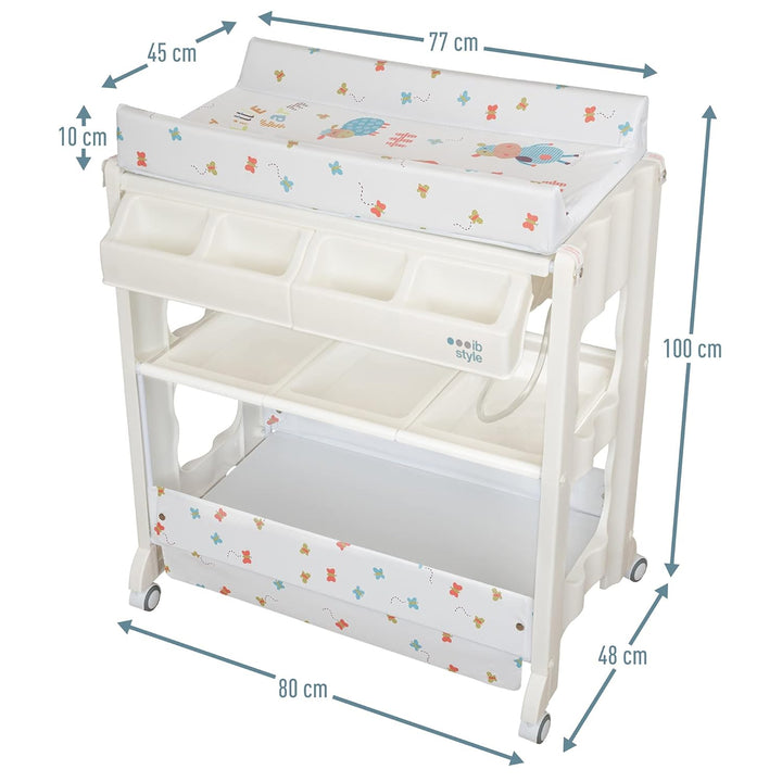 ib style® ISA Bade- Wickelkombination | Mobiler Wickeltisch | Rollbar | versch. Designs | MY LITTLE