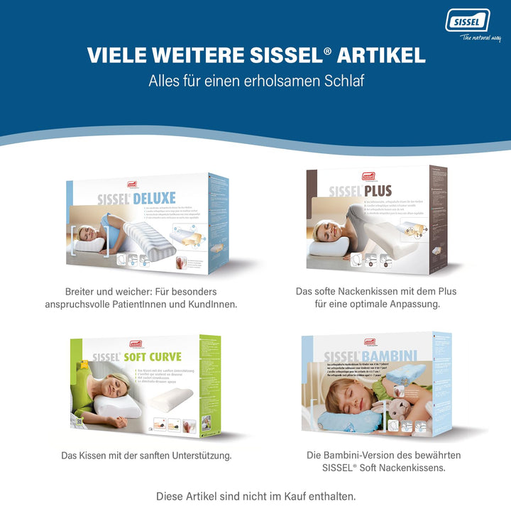 SISSEL Unisex-Erwachsene Nackenkisssen Nackenkissen Soft, Inkl. Bezug Nackenstützkissen, Ecru, 47 x