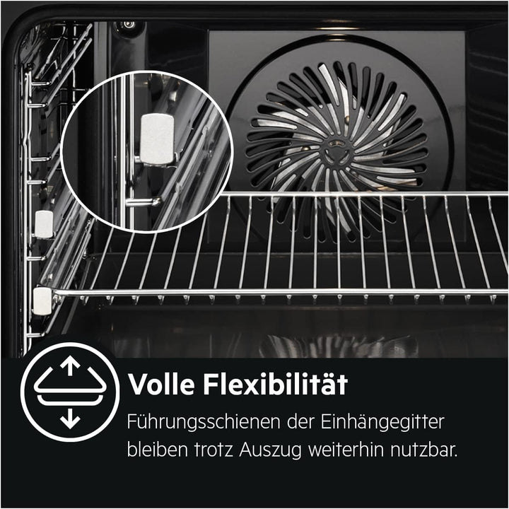 AEG Vollauszug 3-fach TR3LFSTV / Für AEG Dampfbackofen / Super Clean Beschichtung / Sicherheitsstopp