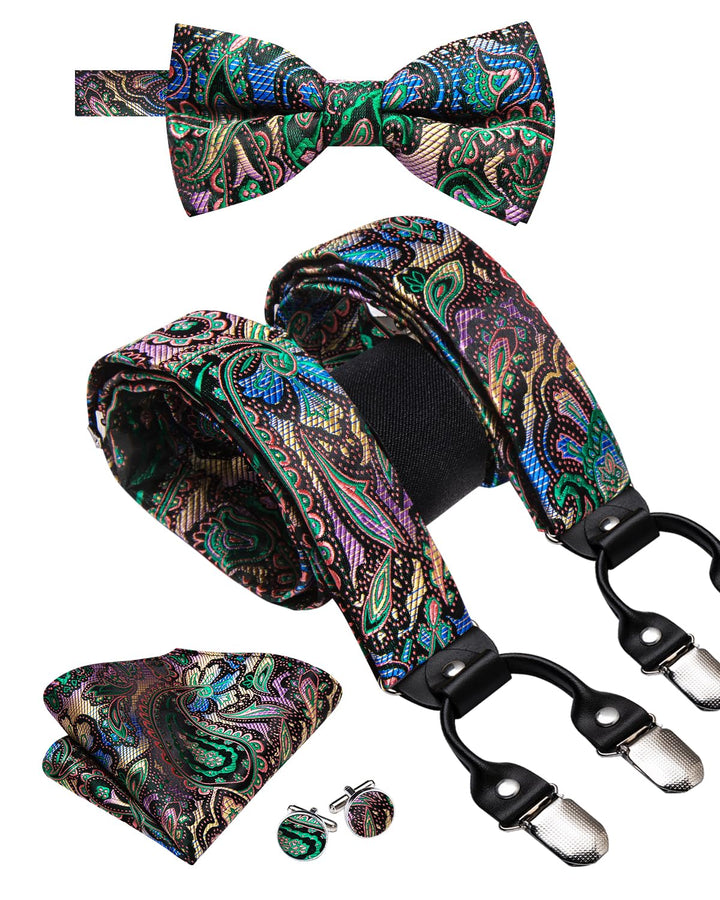Dubulle Herren-Krawatte mit Paisely-Blumenmuster, Seidenkrawatte für Herren, gestreift, Krawatte und