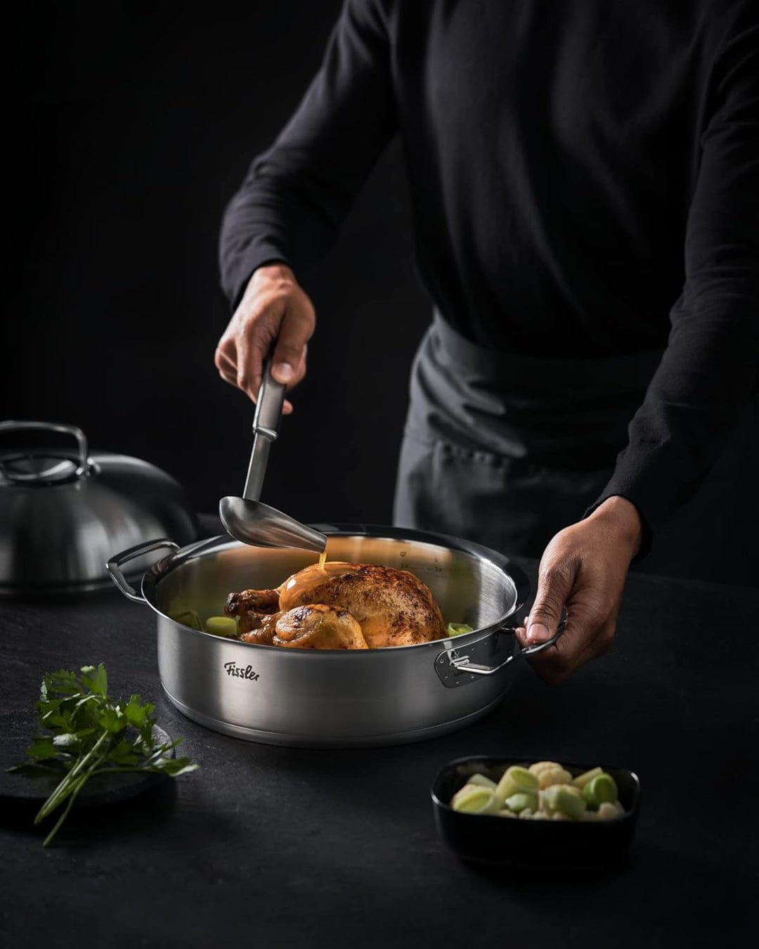 Fissler Original-Profi Collection / Edelstahl-Saucenlöffel, kleine Sossen-Kelle, Premium-Küchenhelfe