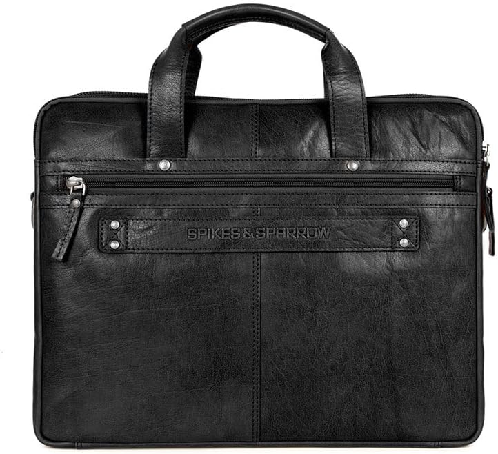 Spikes &amp; Sparrow Bronco R-140 BR 70 Unisex-Erwachsene Henkeltaschen 36x28x9 cm (B x H x T) Schwarz,