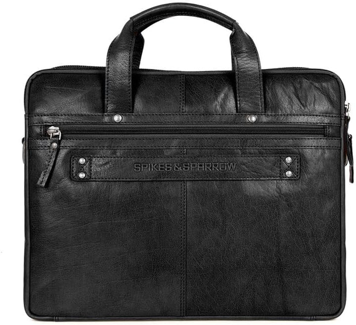 Spikes &amp; Sparrow Bronco R-140 BR 70 Unisex-Erwachsene Henkeltaschen 36x28x9 cm (B x H x T) Schwarz,