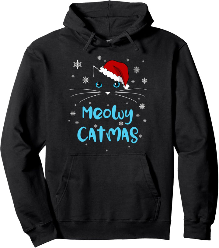 Meowy Catmas Santa Katze Freund Feline Weihnachten Kitty Pullover Hoodie
