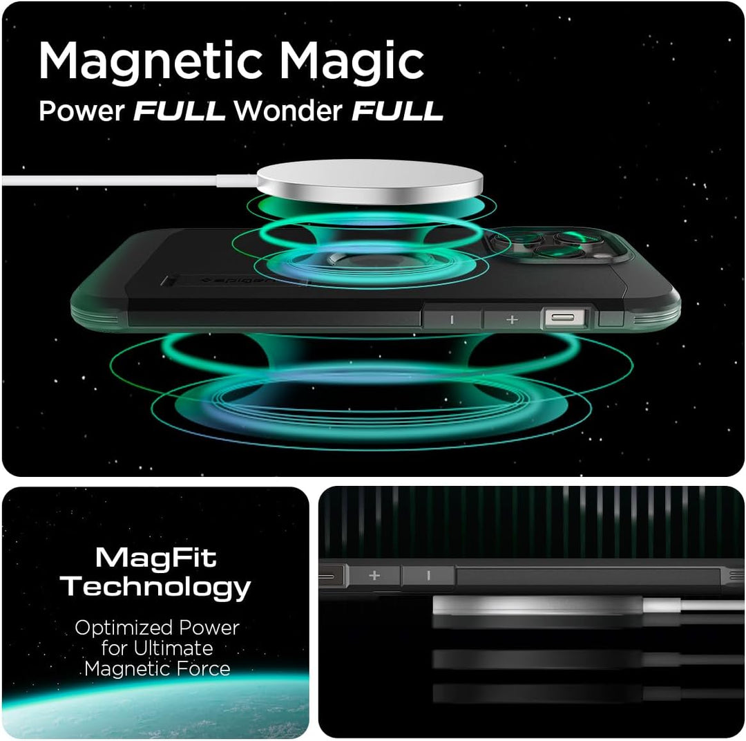 Spigen Tough Armor MagFit Hülle für iPhone 14 Pro Max -Schwarz, Schwarz