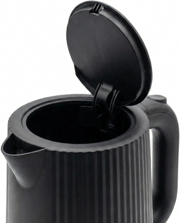 Seeger Wasserkocher, 1,7L, Mikro-Sieb-Filter, BPA-Frei, 2200W, 360° drehbarer Sockel, Schwarz, SGR10