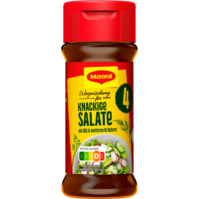 4erPack (4ST x 60G) Maggi Würzmischung Nr. 4 knackige Salate, Nr. 4 knackige Salate