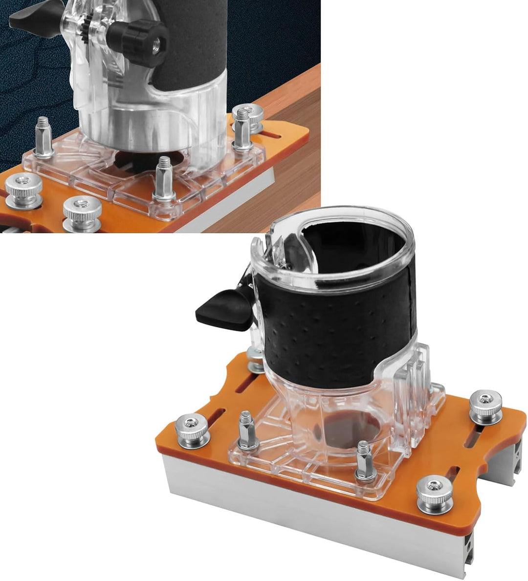 2-in-1 Holzbearbeitungsfräser Basis-Lokator, multifunktionales Schlitzwerkzeug mit präziser Führung