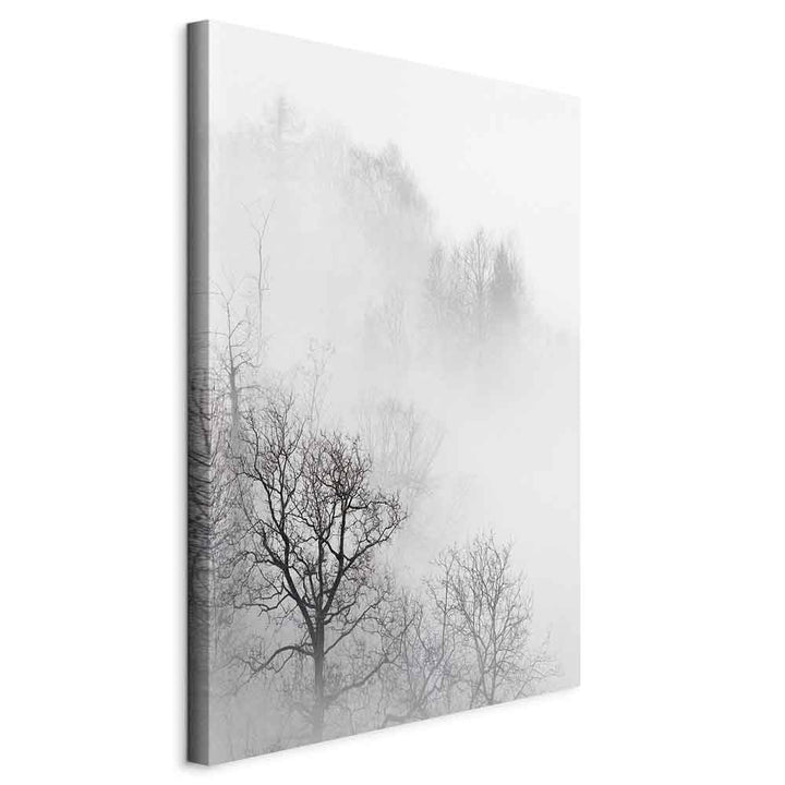 murando - Bilder Wald Nebel 80x120 cm Vlies Leinwandbild 1 tlg Kunstdruck modern Wandbilder XXL Wand
