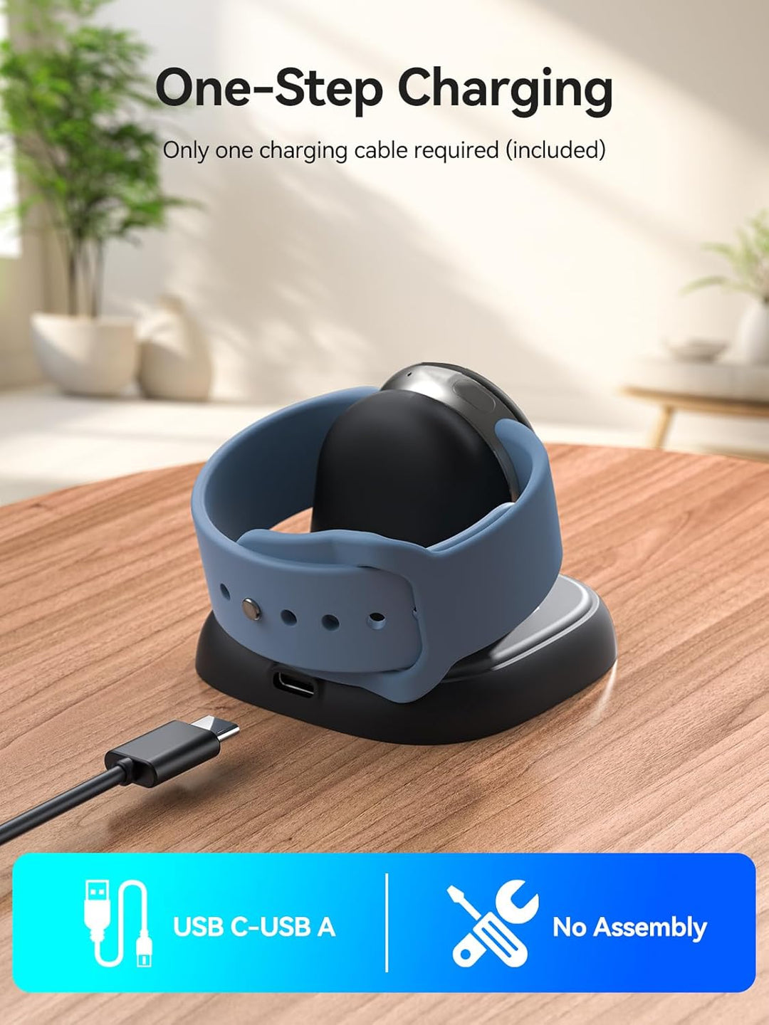 LVFAN Ladestation für Pixel Watch 3/2, USB-C Ladekabel Ersatzzubehör, Magnetischer Ladeständer für G