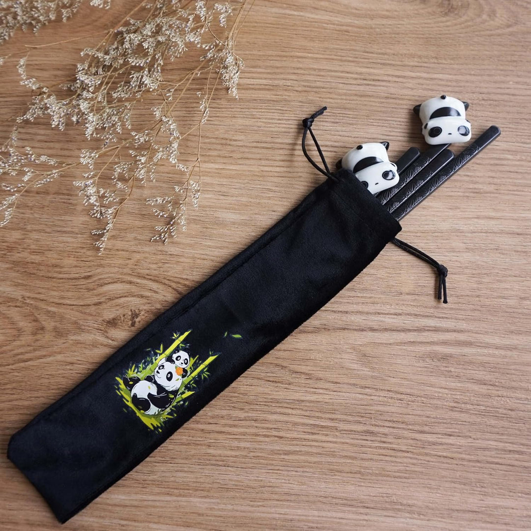 Essstäbchen Wiederverwendbare Fiberglas-Essstäbchen mit Halter Chinesisches Geschenkset Legierungs E
