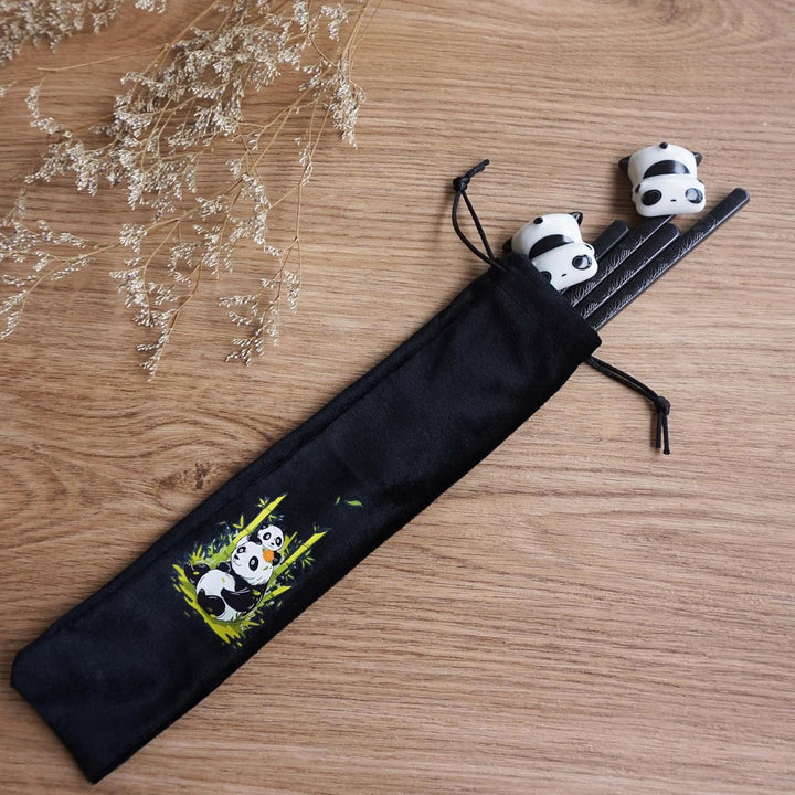 Essstäbchen Wiederverwendbare Fiberglas-Essstäbchen mit Halter Chinesisches Geschenkset Legierungs E